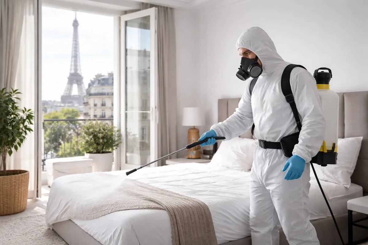 Comment se déroule une désinfection certifiée pour punaises de lit à Paris ?